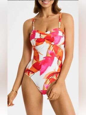 Sea Level Australia Sublime Twist Bandeau One Piece Floral Bathing Suit
